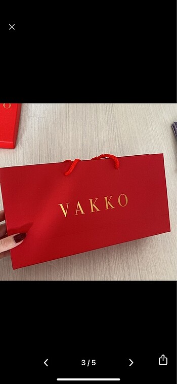 xs Beden Vakko kutu poşet