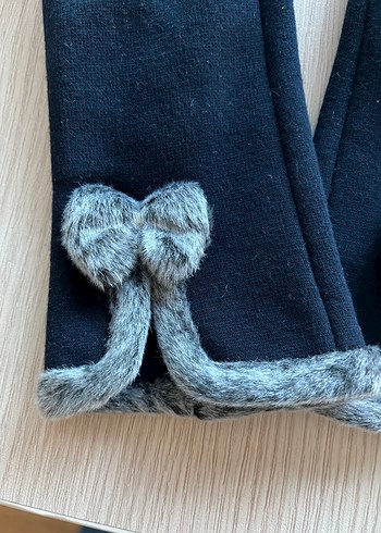 Gri Kürklü Kadın Eldiveni - Görsel 2
