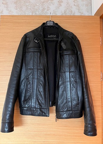 Diğer Mrm Siyah Deri Biker Ceket