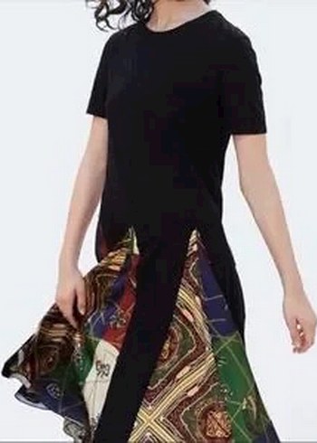 Zara Çok Renkli Uzun Elbise