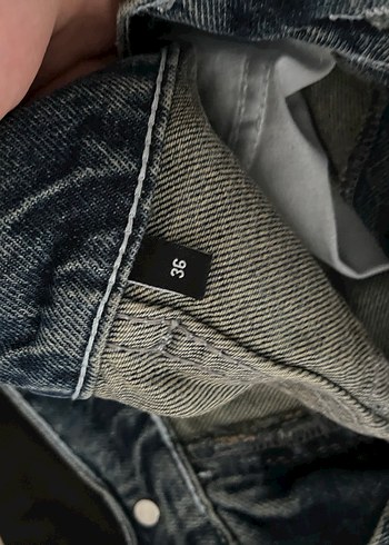 Bol Kesim Kadın Denim Pantolon - Görsel 5