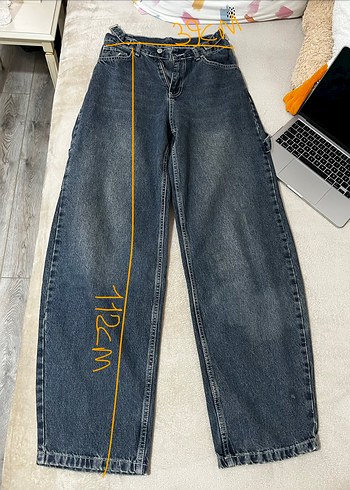 Bol Kesim Kadın Denim Pantolon - Görsel 4