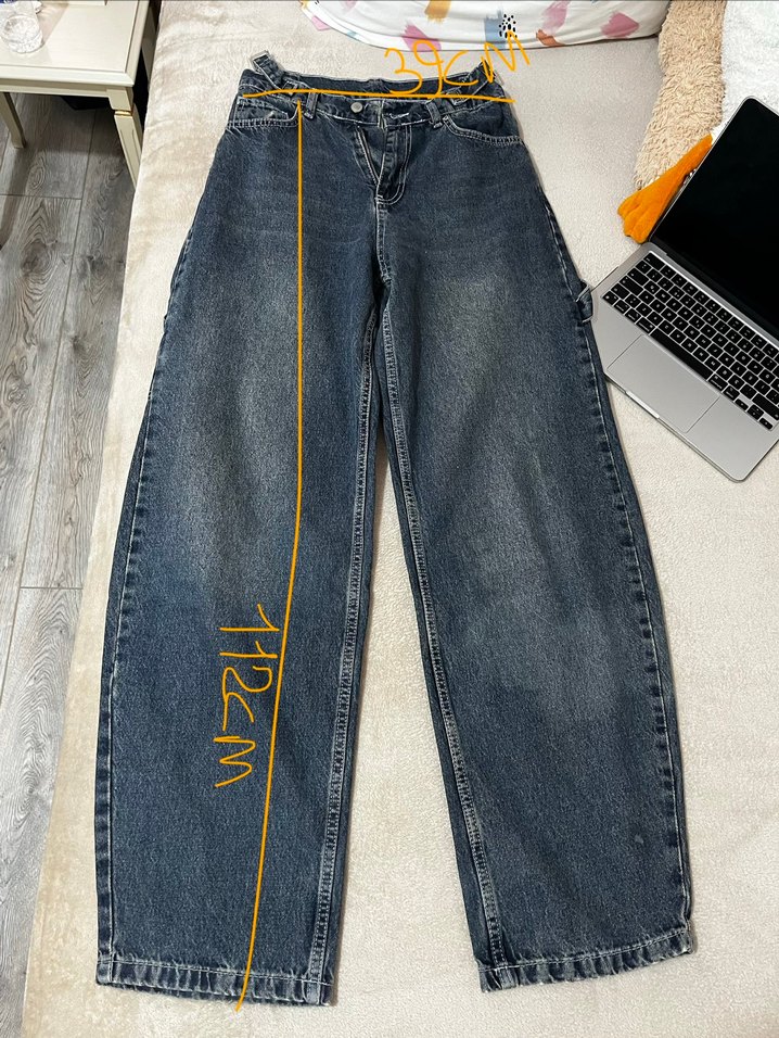 Bol Kesim Kadın Denim Pantolon - Görsel 4