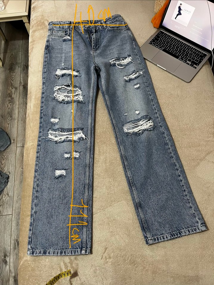 Trenyolmilla yırtık kot pantolon - Görsel 4