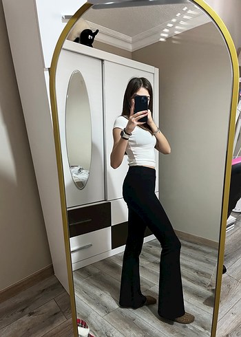 Kadın İspanyol Paça tayt - Görsel 3