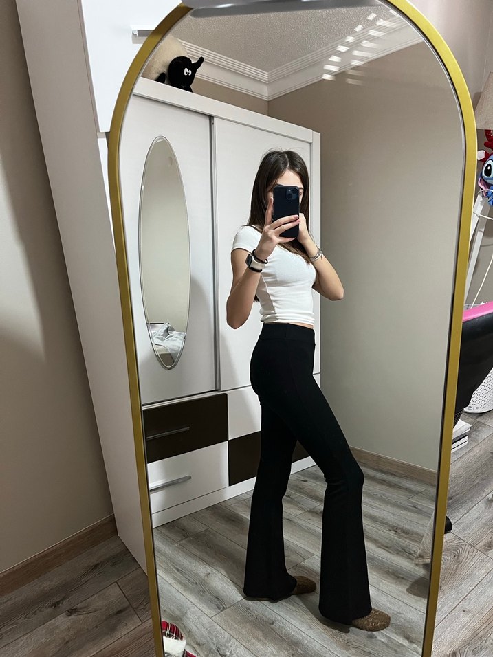 Kadın İspanyol Paça tayt - Görsel 3