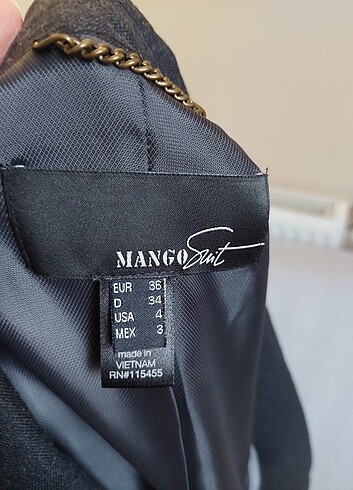 xs Beden Mango füme renkli ceket