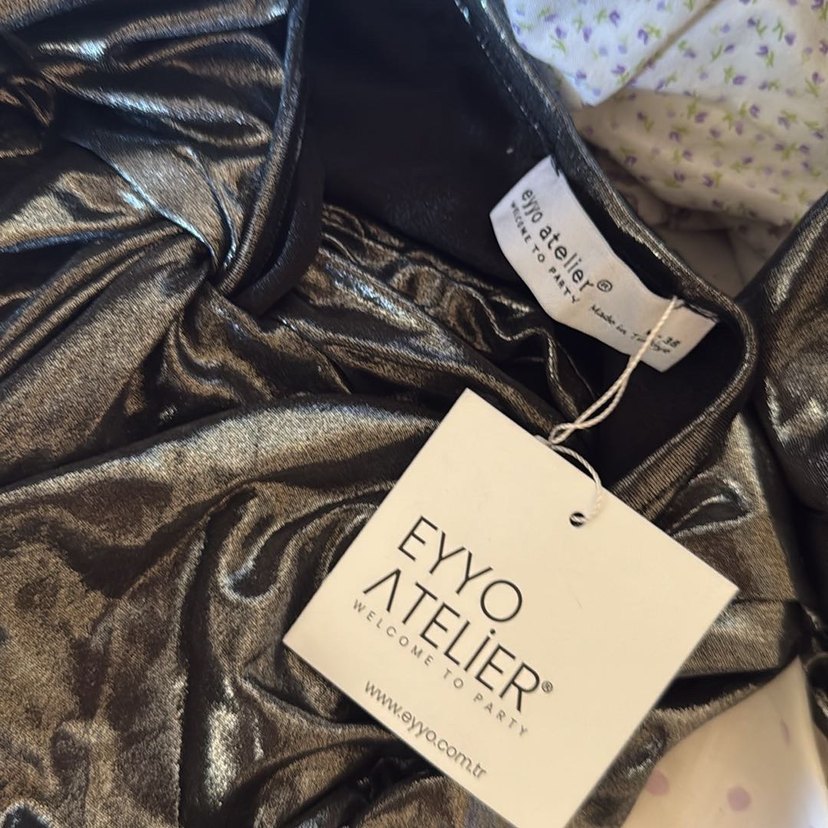 Yılan Desenli Siyah Drapeli Takım - Görsel 3