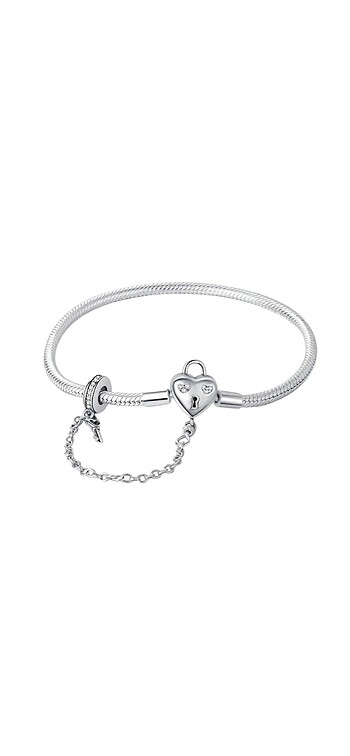  Beden 925 ayar gümüş charm bileklik