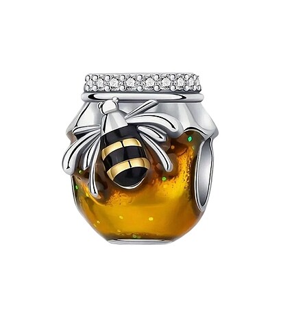 925 ayar gümüş bal küpü charm