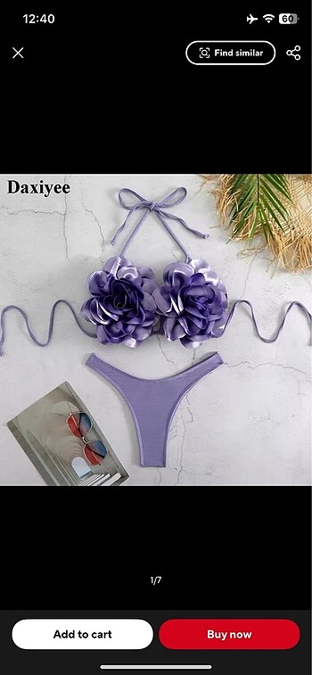 3D gul cicek bikini
