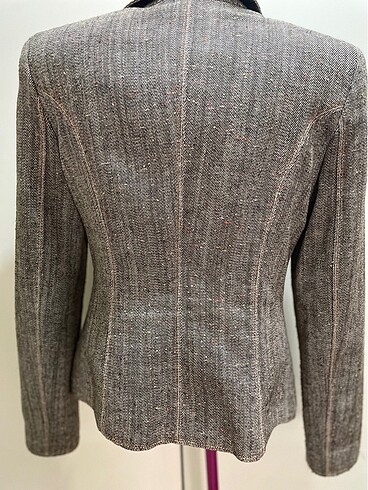 l Beden kahverengi Renk Kırçıllı kahve tonları ceket blazer