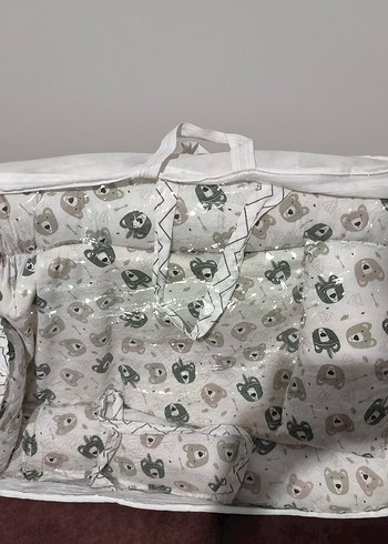 Gri ve Beyaz Desenli Bebek Babynest - Görsel 4