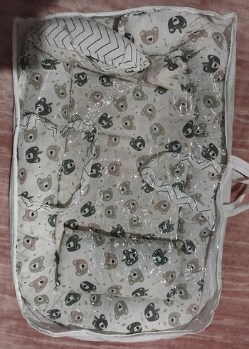 Gri ve Beyaz Desenli Bebek Babynest - Görsel 3