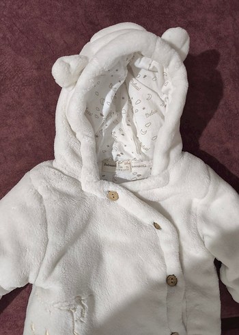 Beyaz polar Bebek Tulumu - Görsel 3