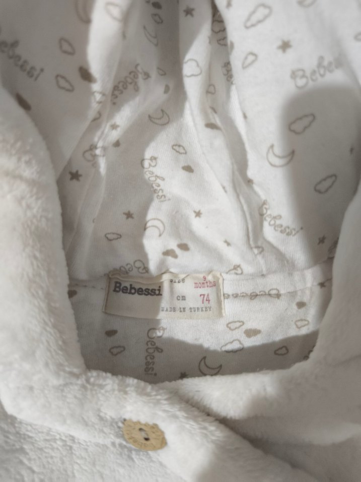 Beyaz polar Bebek Tulumu - Görsel 4