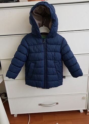 12-18 Ay Beden lacivert Renk Benetton Mont 1-2 yaş 82cm