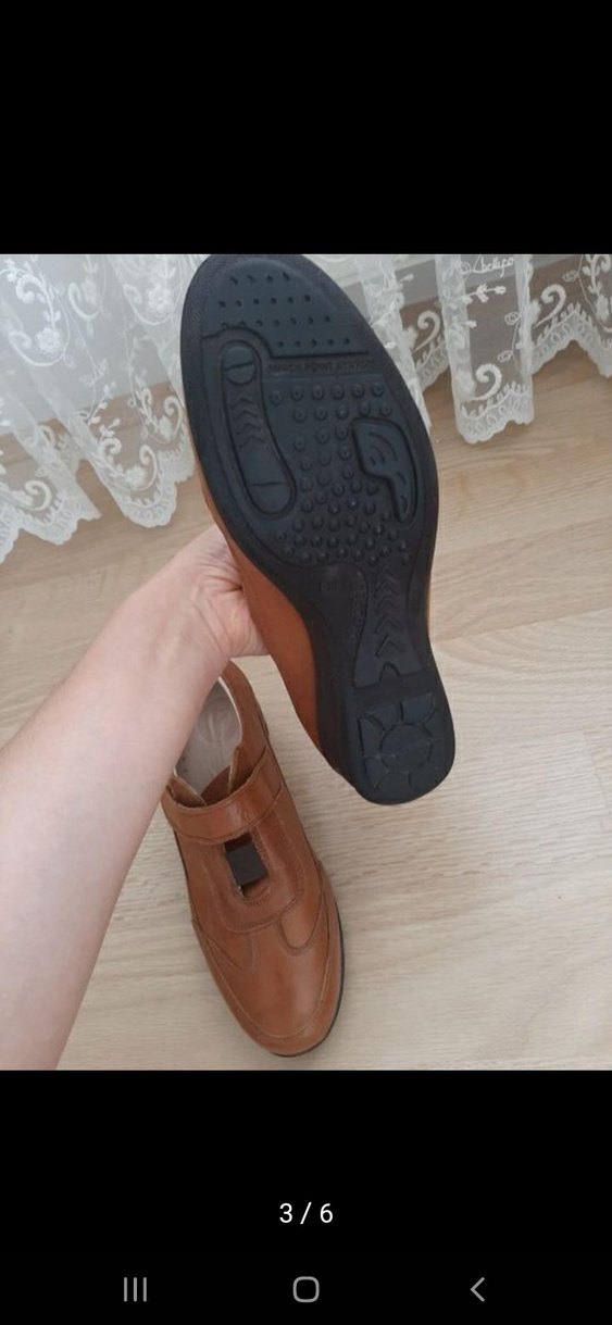 Bej Deri Kadın Klasik Dolgu Topuklu Ayakkabı - Görsel 3