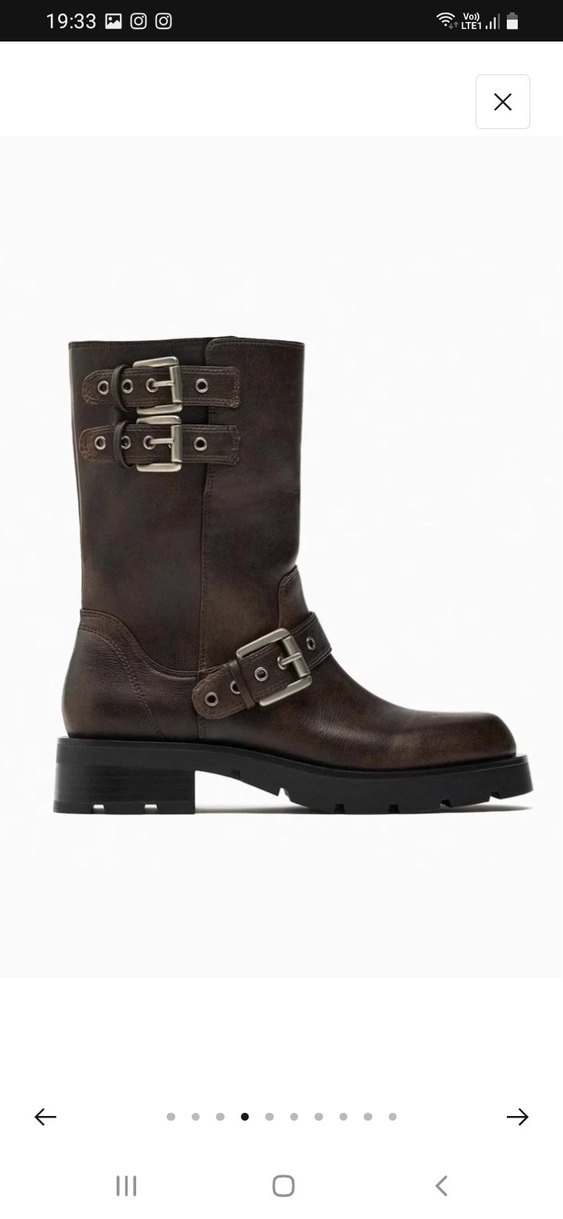 Kahverengi Tokalı Kadın Deri Bot - Görsel 3