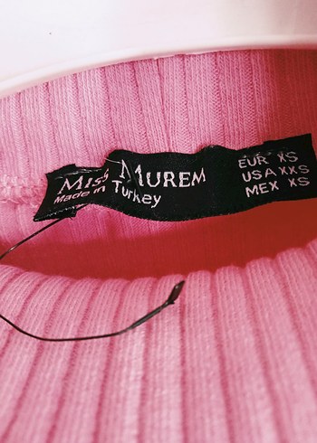 Missemo açık fuşya renk triko fitilli balıkçı yenidir