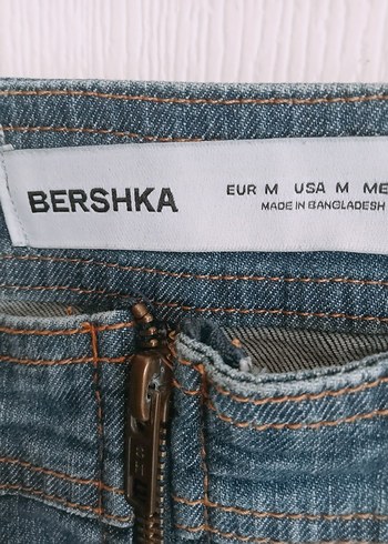 Düğmeli Askılı Kadın Kot Mini Elbise - Görsel 8