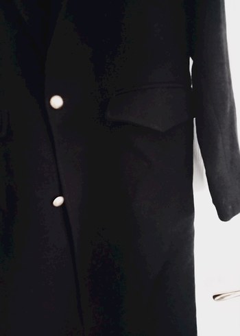 pitti uzun siyah palto kol altından 53 cm - Görsel 3