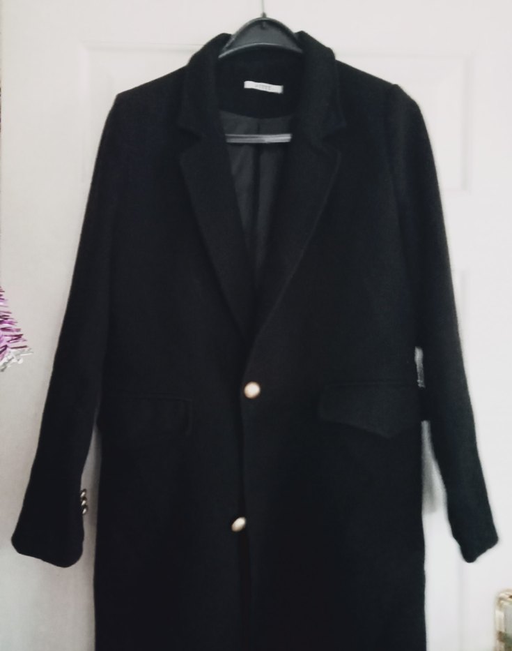 pitti uzun siyah palto kol altından 53 cm - Görsel 2