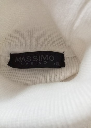 Massimo Carino Erkek Beyaz XXL Kazak - Görsel 2