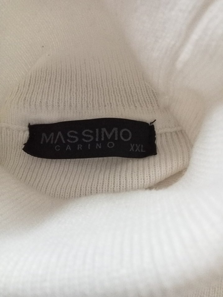 Massimo Carino Erkek Beyaz XXL Kazak - Görsel 2