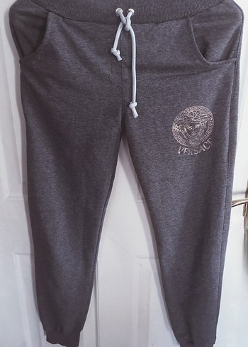 M beden Versace Erkek Gri Fermuarlı  eşofman takımı - Görsel 3