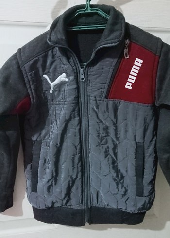 6 7 yaş puma mont hırka cepler fermuarlı erkek çocuk - Görsel 2