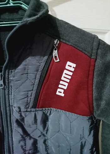6 7 yaş puma mont hırka cepler fermuarlı erkek çocuk - Görsel 6