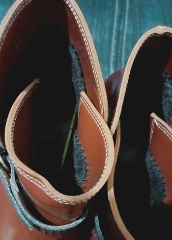 39 numara taba renk  Tokalı bayan bot - Görsel 2