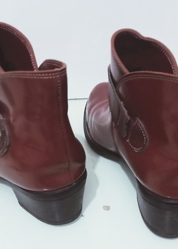 39 numara taba renk  Tokalı bayan bot - Görsel 11