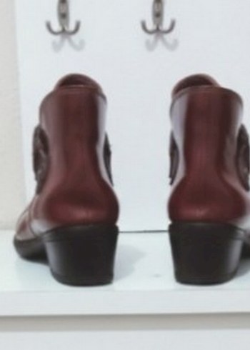 39 numara taba renk  Tokalı bayan bot - Görsel 4