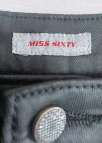 miss sixty M beden siyah deri görünümlü havuç pantolon - Görsel 4