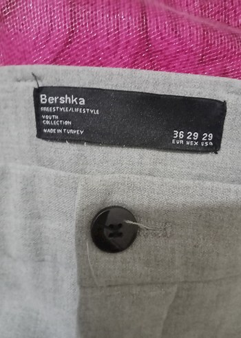 Bershka 36 38 beden bel 41 boy 93 cm pilesiz erkek pantolon - Görsel 7