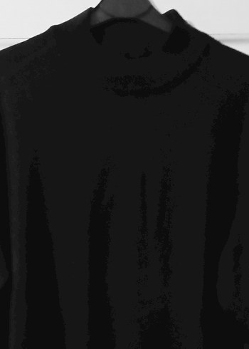 Gülenay XXL erkek yarım balıkçı yaka siyah yün kazak - Görsel 4