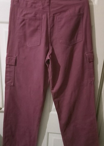 H&M Gül kurusu M ve L beden salaş kesim palazzo kargo pantolon - Görsel 3