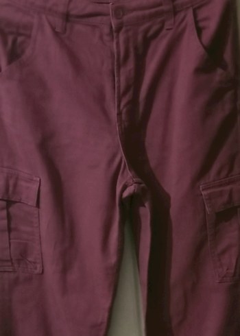 H&M Gül kurusu M ve L beden salaş kesim palazzo kargo pantolon - Görsel 4