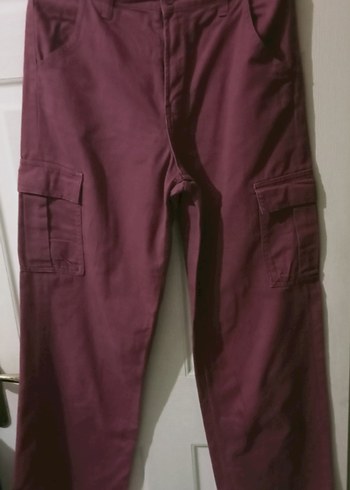 H&M Gül kurusu M ve L beden salaş kesim palazzo kargo pantolon - Görsel 2