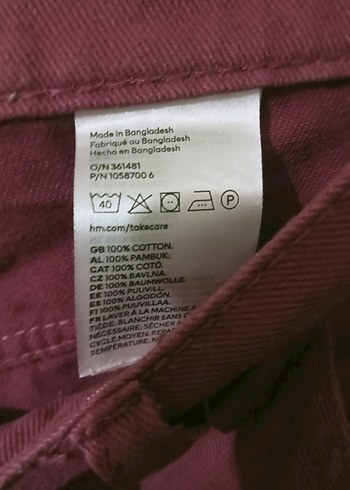 H&M Gül kurusu M ve L beden salaş kesim palazzo kargo pantolon - Görsel 8