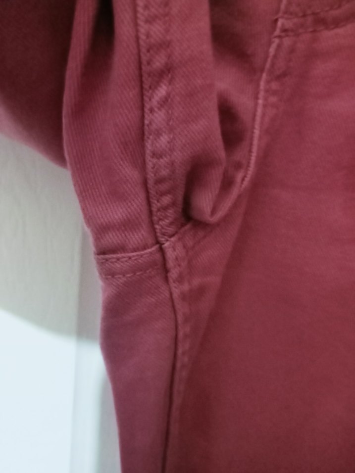 H&M Gül kurusu M ve L beden salaş kesim palazzo kargo pantolon - Görsel 5