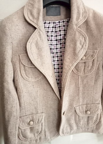 RETRO XS ve S beden blazer ceket kemer üstü boy - Görsel 2