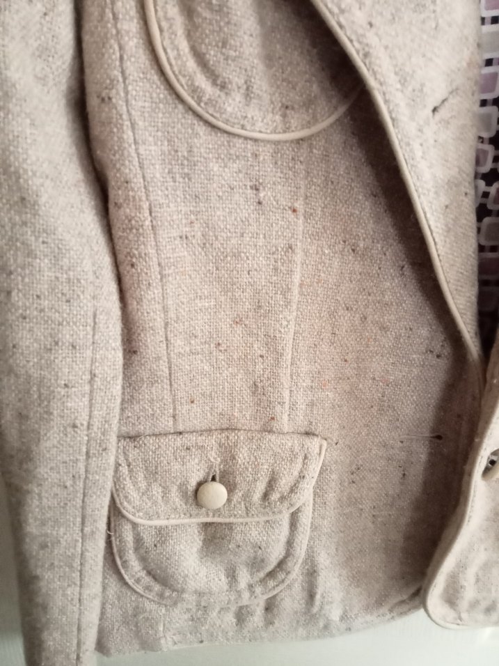 RETRO XS ve S beden blazer ceket kemer üstü boy - Görsel 4