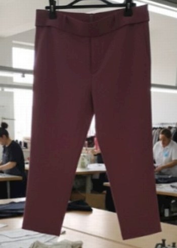 DeFacto Xl kemerli cepli esnek gül kurusu pantolon  - Görsel 2