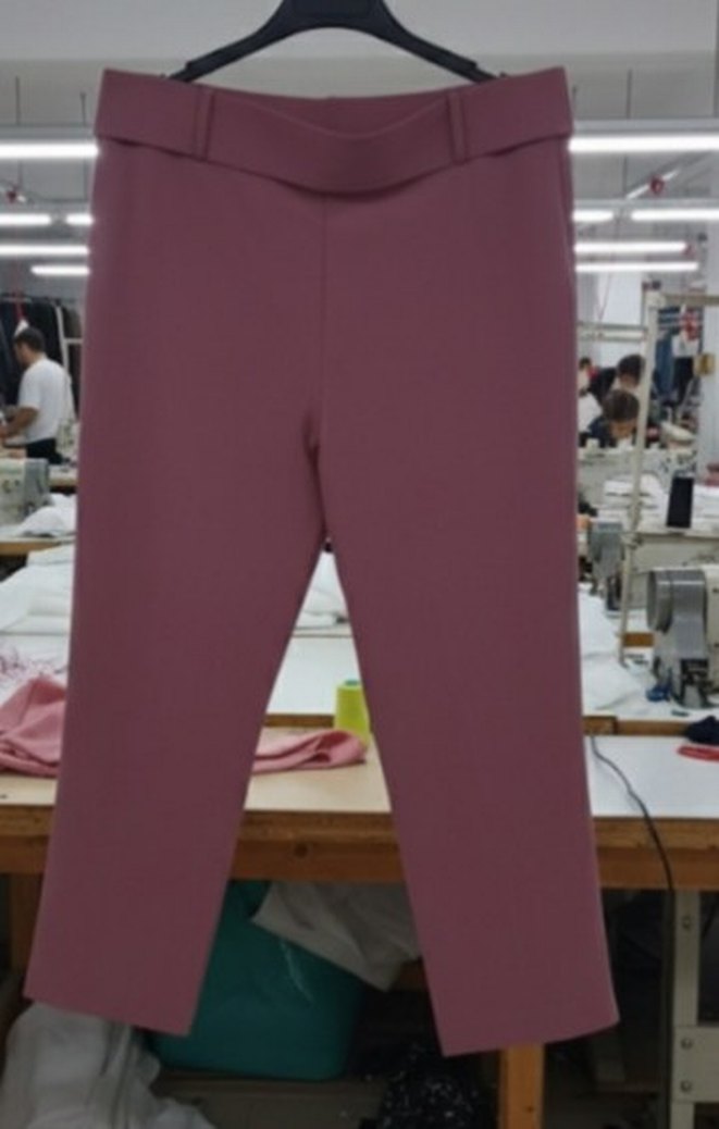 DeFacto Xl kemerli cepli esnek gül kurusu pantolon  - Görsel 4