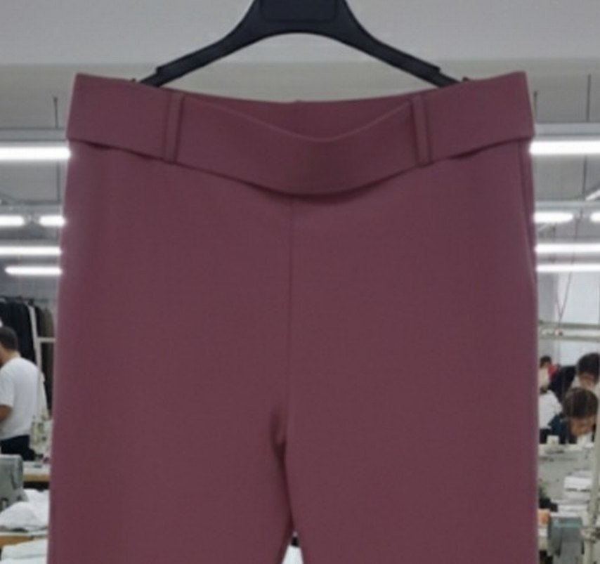 DeFacto Xl kemerli cepli esnek gül kurusu pantolon  - Görsel 3