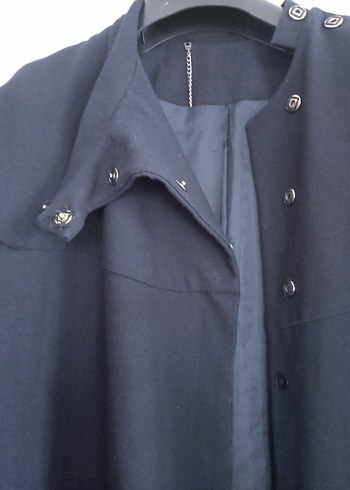 ARMAĞAN 42 beden pelerin pardesü yandan çıtçıtlı cepli astarlı - Görsel 5