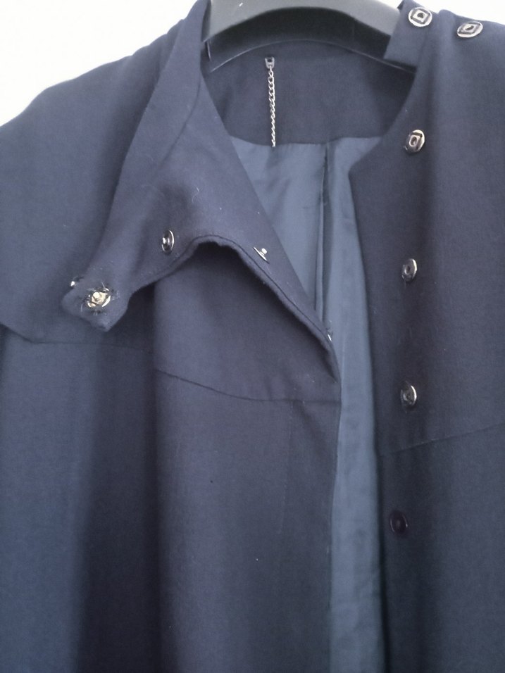 ARMAĞAN 42 beden pelerin pardesü yandan çıtçıtlı cepli astarlı - Görsel 5